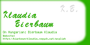 klaudia bierbaum business card